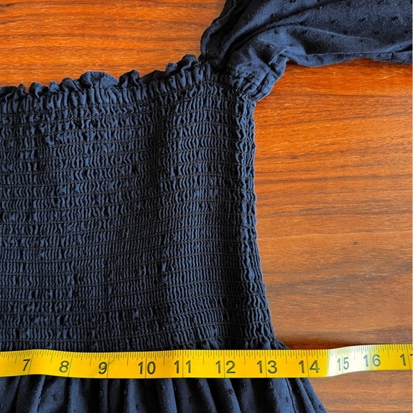 Kourt Portia Mini Dress Black Swiss Dot Classic Preppy Womens L - Picture 14 of 14